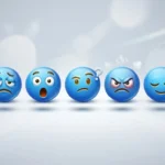 blue emoji faces