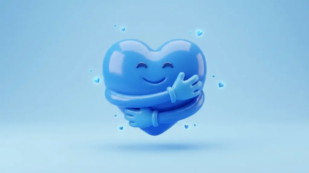 blue hug emoji
