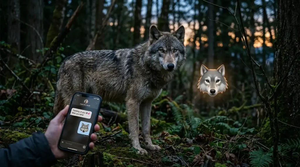 wolf emoji meaning